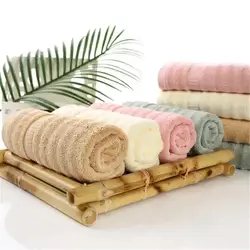 100% бамбуковое волокно Полотенца 35x75 см 120 г высокого качества антибактериальное полотенце цвета слоновой кости бежевый, розовый Цвета 100 шт