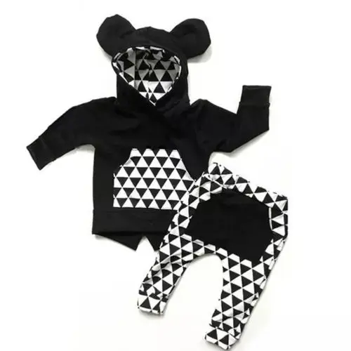 2018 neugeborenen Baby Mädchen Jungen Kleidung Hoodies Mantel Tops T Shirt + Lange Hosen Outfits Set Hot