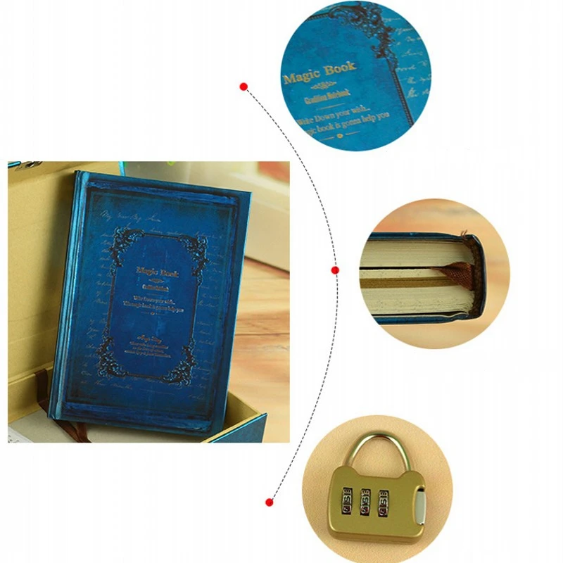 Распродажа креативный винтажный волшебный блокнот дневник с замком твердый переплет в коробке офисный школьный планировщик персональный органайзер записная книжка, блокноты