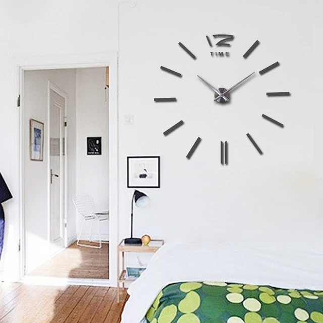 Diy Clock Part - 27: Hot Sale Wall Clock Large Decorative Wall Clocks Home Decor Diy Clocks Living Room Reloj Mural Sticker
