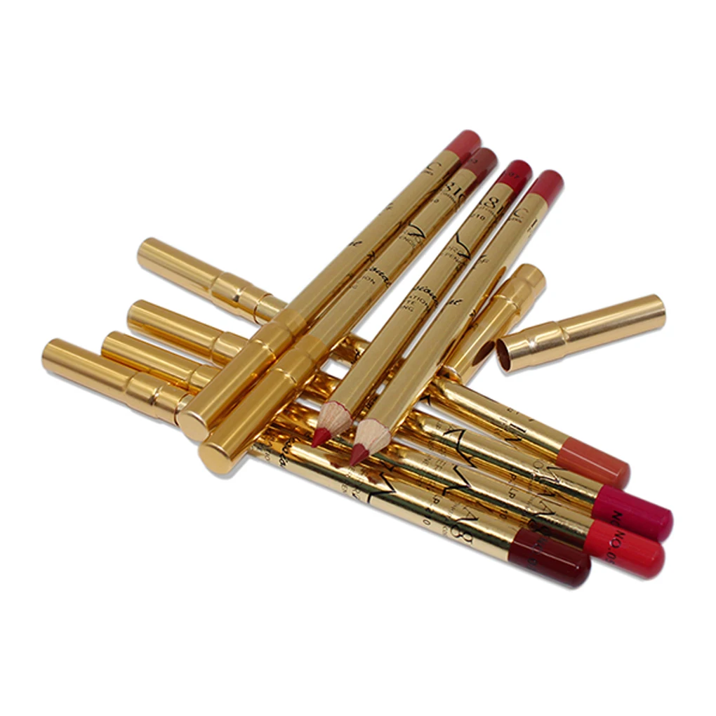 BGVfive12PCS простой цветной набор Lipliners портативный водонепроницаемый Контурный карандаш для губ Контурный карандаш Карандаш для макияжа комплект