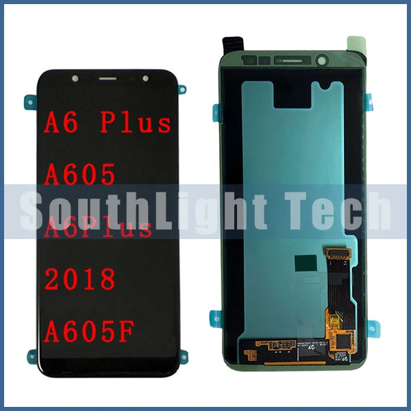 ЖК дисплей Super Amoled для Samsung Galaxy A6 Plus 2018 A605 A605F A605FD с сенсорным экраном и