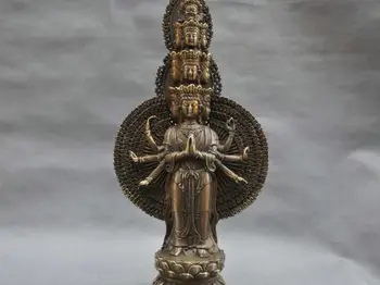 

16" China Tibet Thousands Hands Guanyin Kwan-yin Buddha Bronze Statue