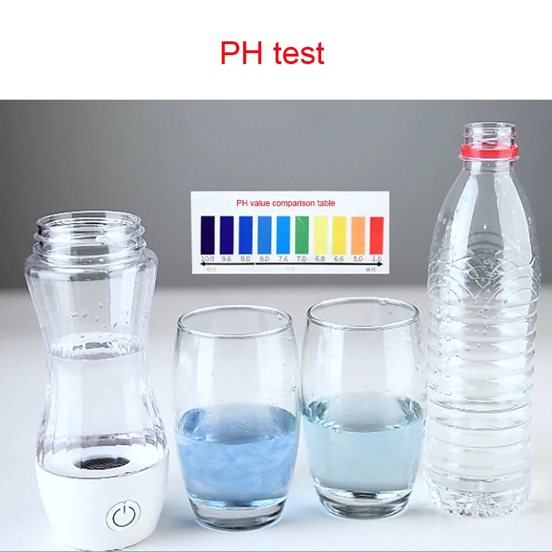 350 ML Новый SPE/PEM водорода богатые генератор бутылка с ионизатором воды с для сливного отверстия отдельными H2 и O2 высокий чистый водорода ПЭТ