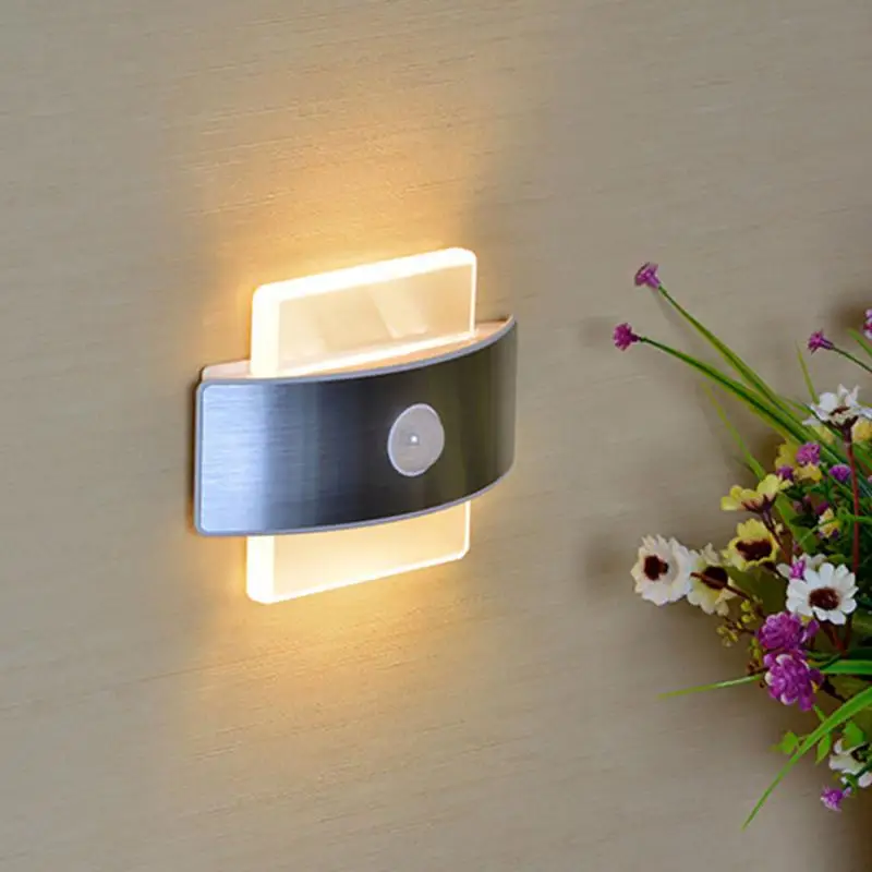 

Rechargeable Infrared PIR Motion Sensor LED Night Light Wireless LED Wall Lamp Auto On/Off for Kid Pathway Staircase Wall Light