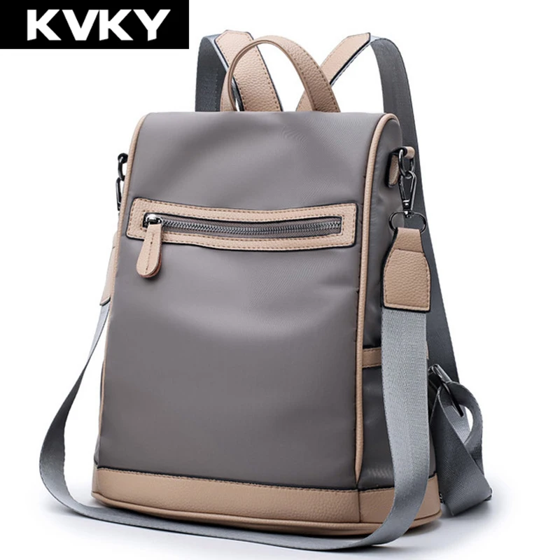 KVKY Brand 2017 Fashion Women Backpacks High Quality Solid Nylon Female School Shoulder Bags For Teenager Girls Travel Rucksacks | Багаж и