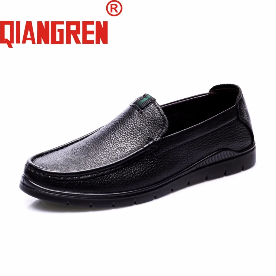 black casual loafers