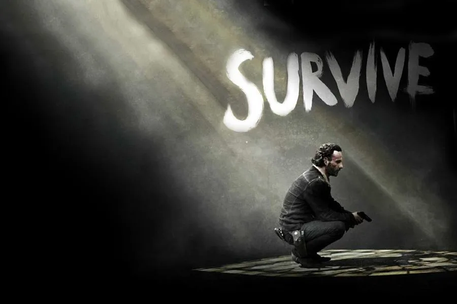 

DIY frame The Walking Dead Season 5 - Survive Thriller TV Series Poster Fabric Silk Posters And Prints For Gift XS0099