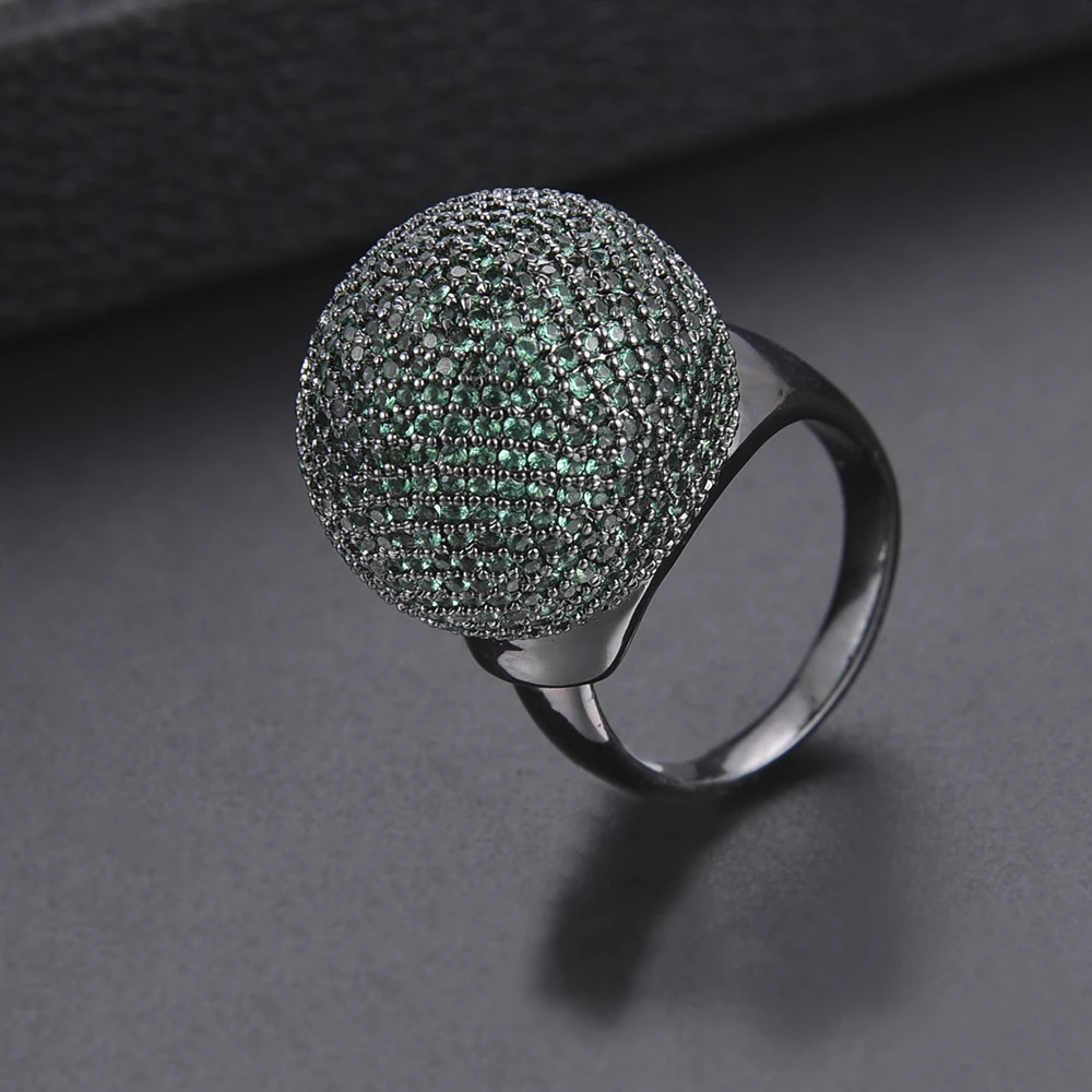 

GODKI 21mm Luxury Ball Cubic Zirconia Female Dubai Wedding Ring Knuckle Ring For Women Wedding Party Jewelry Bagues Anillos 2018