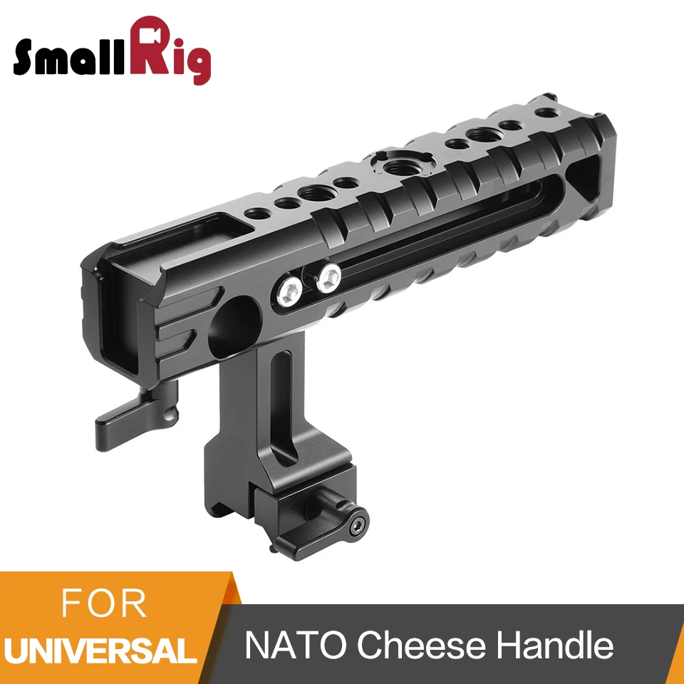 cheap SmallRig Camera Grip Handle Nato Cheese Handle With 15mm Rod Clamp Built in Cold Shoe Quick Release Dslr Camera Top Handle 1688