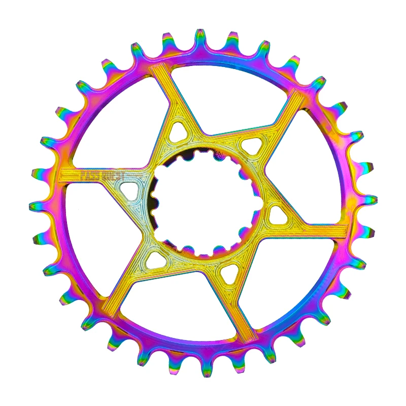 

PASS QUEST SRAM gx xx1 eagle GXP Titanium-plated MTB Narrow Wide Chainring 32T-42T Bike Bicycle Chainwheel 0mm Offset Crankset