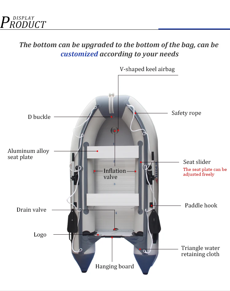 6 персональный CE надувная рыбацкая 330/400420/450/520/560 см лодка Алюминий пол 0,9 мм лодка из ПВХ