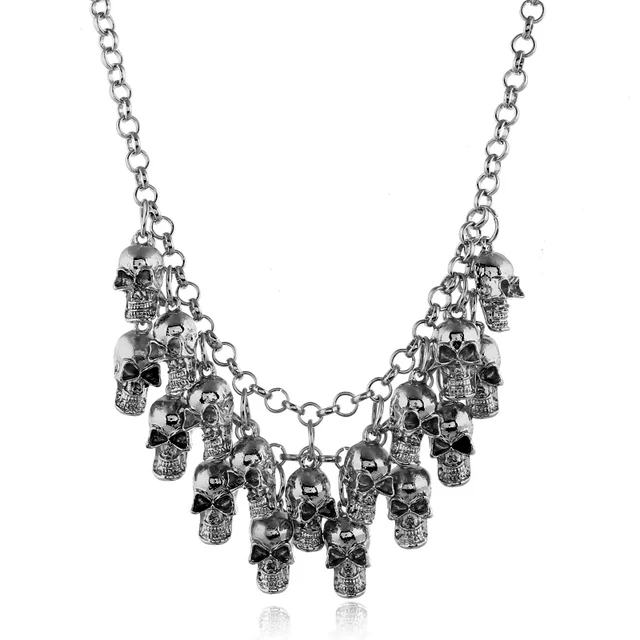 Женское винтажное ожерелье lzhlq колье с подвеской в виде черепа
