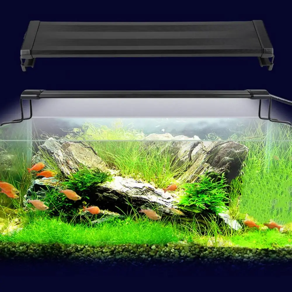 Online Shop Aquarium Fish Tank Smd Fishbowl Waterproof LED Light Lamp 11W 2 Mode 50cm 60White+12Blue EU/US Plug Marine