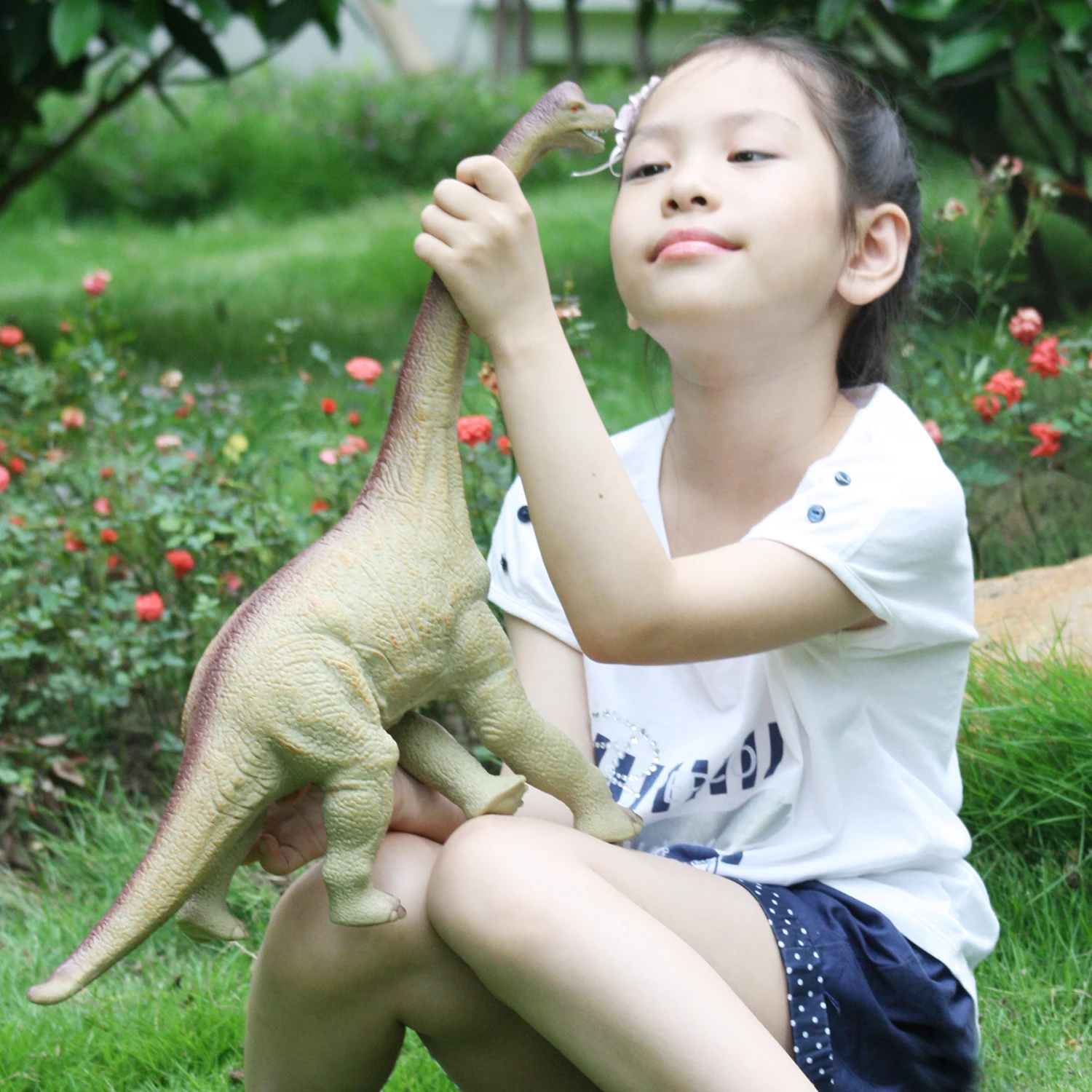 Huang Cheng Brinquedos Polegada Brachiosaurus Dinossauro Figura Modelo Animal Pvc Pelúcia Algodão Macio Toque Cena Decoração no Jardim 16 2 Cheap Animais eletrônicos