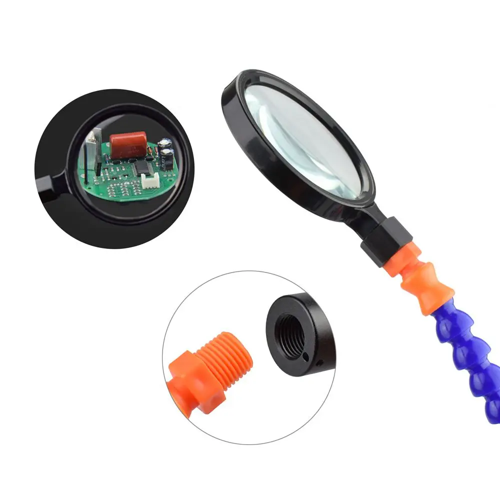 Паяльная станция третья Pana рука с 6 шт. Руки помощи USB Перезаряжаемый фонарь Лупа