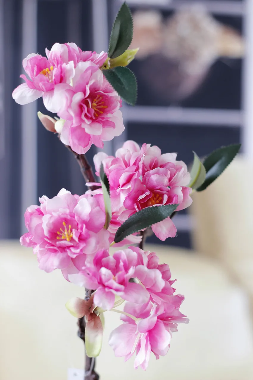 cheap bulk Artificial Cherry blossoms Silk+Plastic flowers Sakura