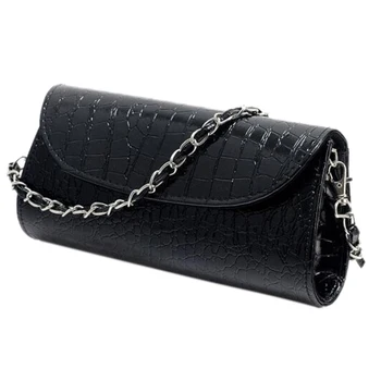 

BEAU Design Crocodile Pattern women Chain handbag cluth faux Leather Evening Clutches party Shoulder Bag