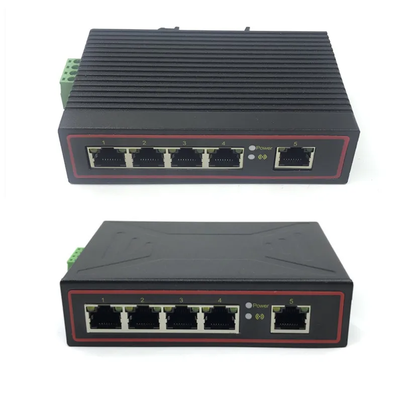 Промышленный Переключатель 10/100 Мбит/с 5 порт ethernet промышленные switch5V-58V 5 плата с портами ethernet сетевой коммутатор