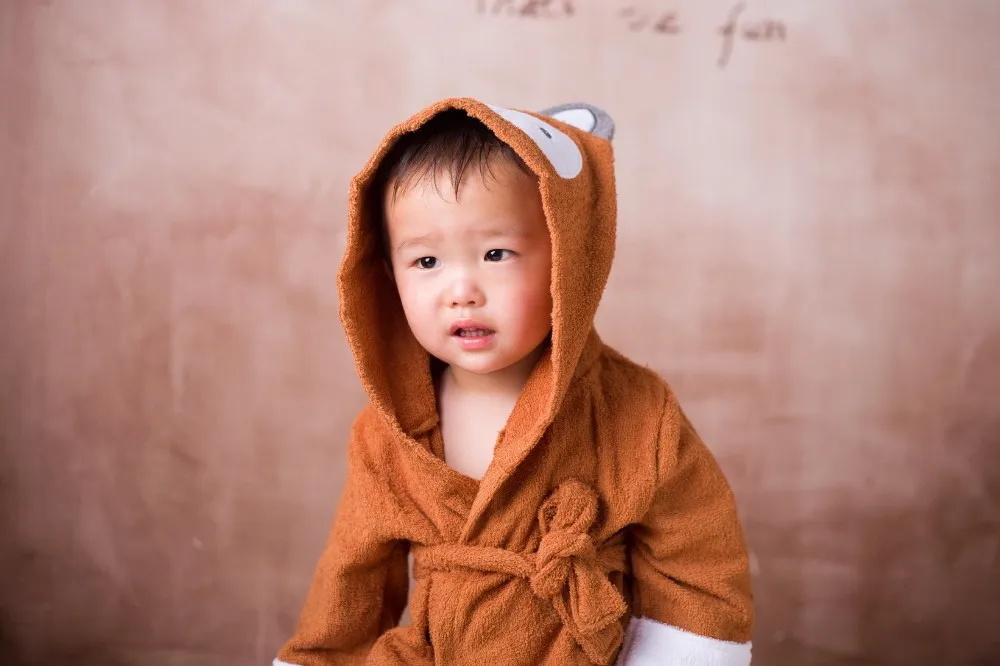 Модельный банный халат с изображением животных; детский банный халат с цветочным рисунком; Хлопковое полотенце; банный халат со львом; детский халат;