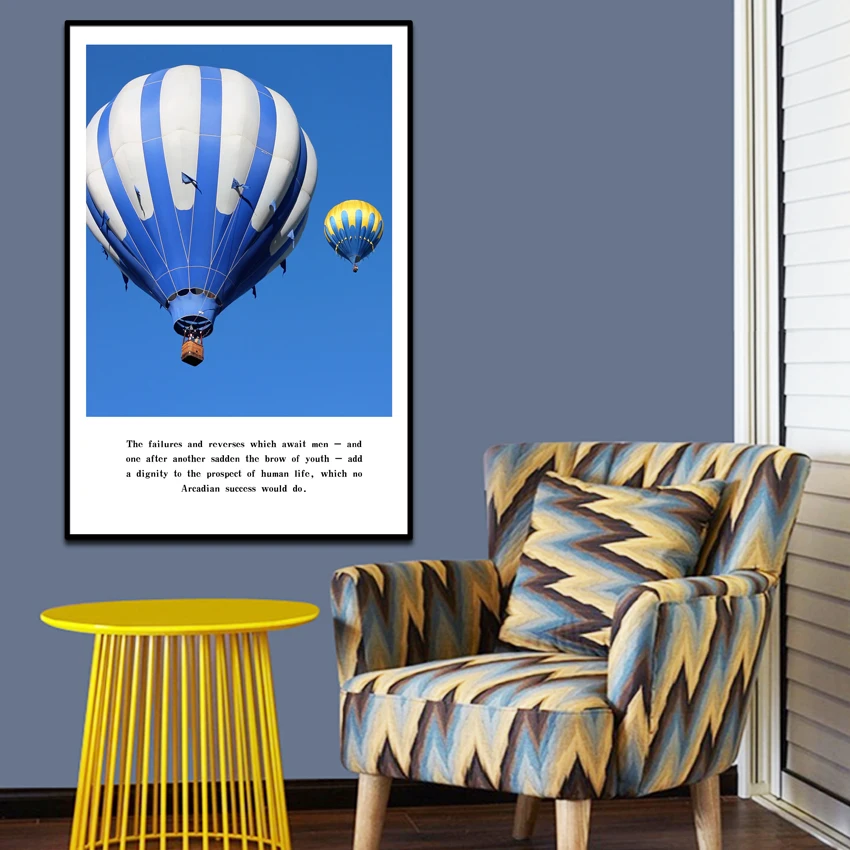 Nordic-Blue-Hot-Air-Balloon-Sea-Posters-And-Prints-Canvas-Painting-Unframed-Wall-Pictures-For-Living (3)