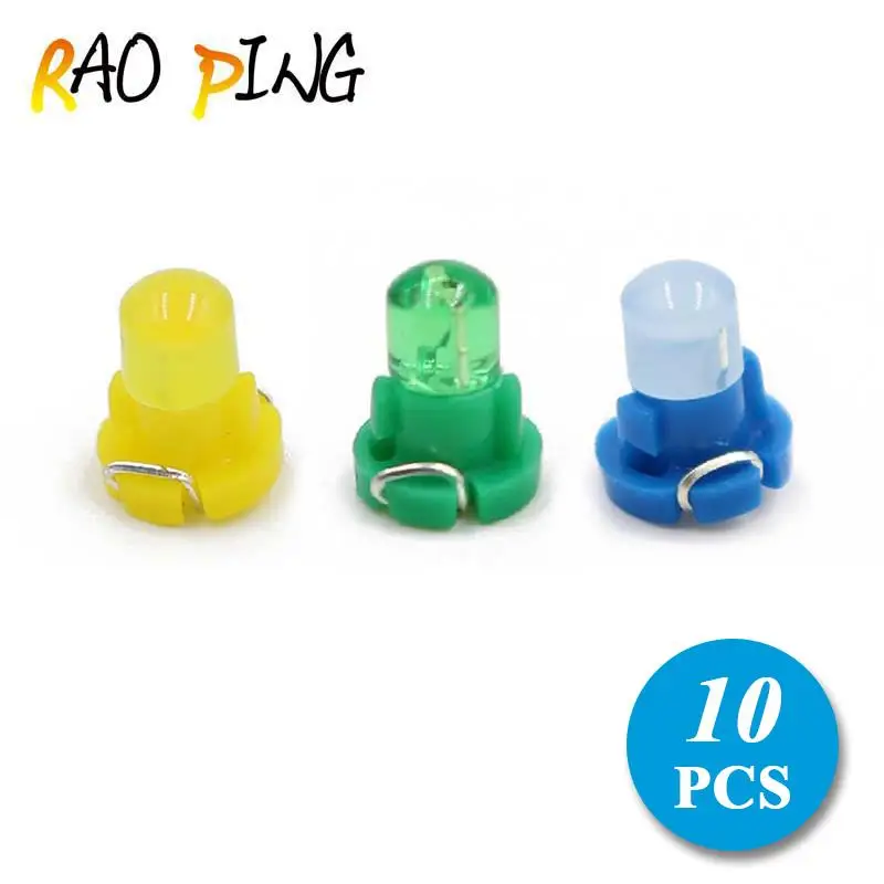 

Raoping 10PCS Car Led Instrument Panel Lights T3 Signal Lamp Dashboard Warning Indicator Car Light Car Accessories White Yellow