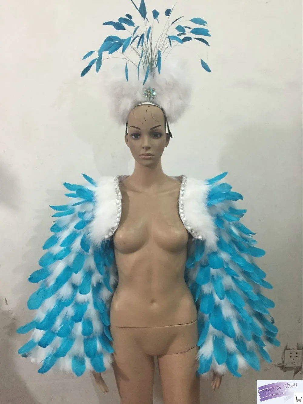 

Feather cloak sexy costumes carnival women headpieces leg band short pants halloween costumes for women sexy adult samba