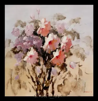 

Handmade Impressionist Oil Painting Flower Decorative Painting Home Decoration Wall Art Real Painting For Ship F0010