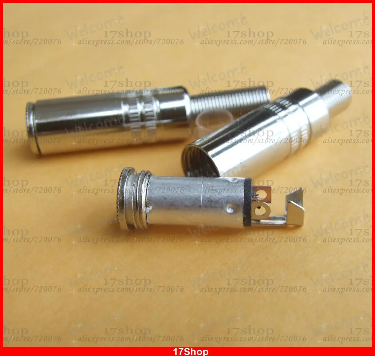 100pcs Metal Shell Female 1 8 3 5mm Stereo Audio socket for 3 5mm headphones