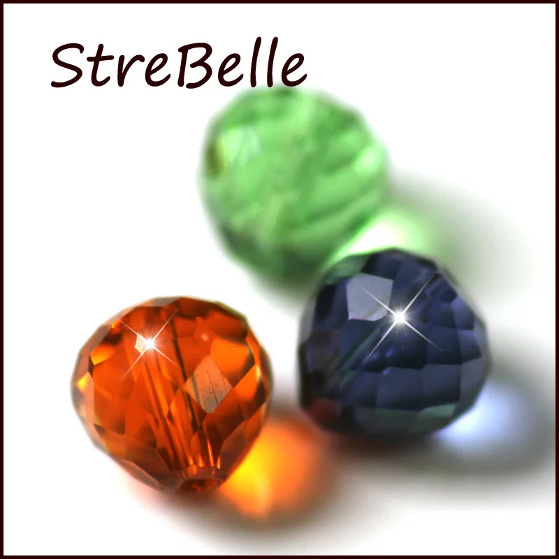 StreBelle Оптовые стеклянные хрустальные бусины 10 мм AAA свободные для изготовления