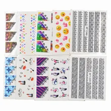 70 feuilles Styles mixtes filigrane dentelle papillon autocollants Nail Art conseils de transfert d'eau décalcomanies beauté temporaire tatouages outils(China)