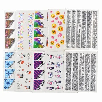 

70 Sheets Mixed Styles Watermark Lace Butterfly Stickers Nail Art Water Transfer Tips Decals Beauty Temporary Tattoos Tools