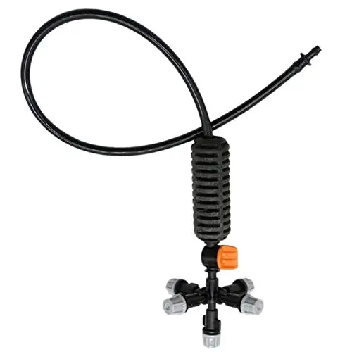 

Cross Fog Spray Nozzle Garden Sprayer with Anti-drip Cooling Mist System 1/4' Hose atomizing Fog Pressure Spray 1 set