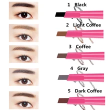 Водостойкий натуральный карандаш для бровей с карточным инструментом для бровей, Женский вращающийся карандаш для бровей, для формирования бровей, сделай сам, ручка для бровей, макияж