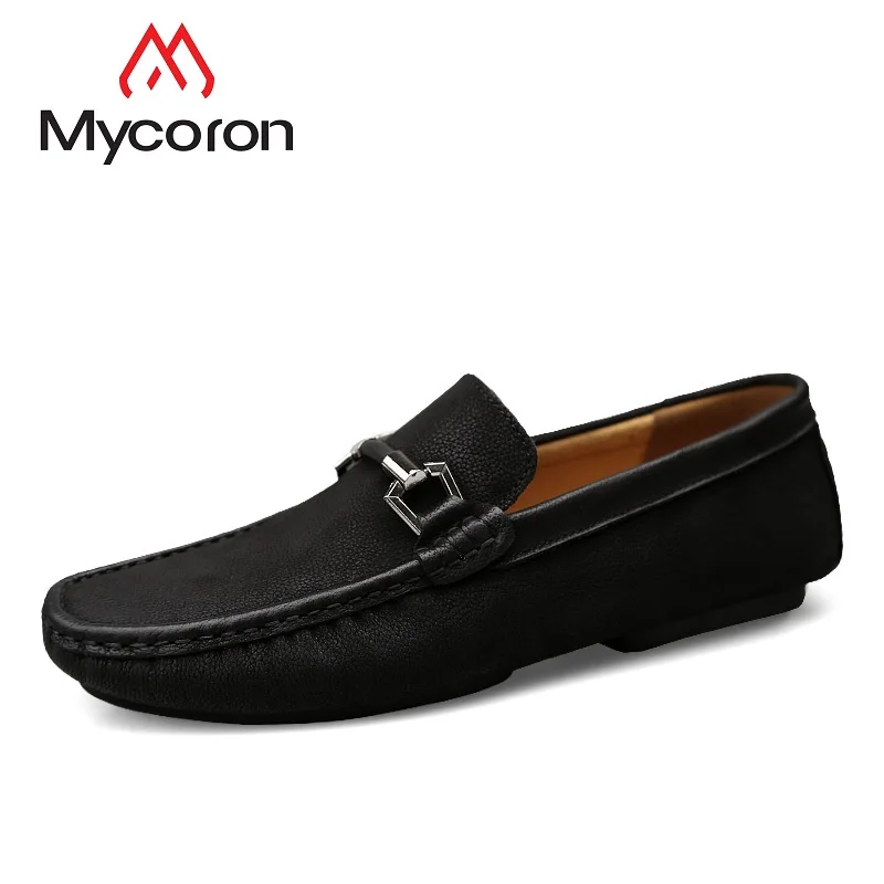

Mycoron Luxury Fashion Brand Men's Genuine Leather Loafer Shoes Comfortable A Pedal Lazy Shoes Soft Bottom Leisure Driving Shoes