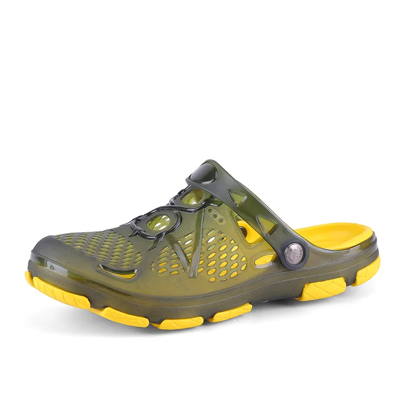 AODLEE Jelly Shoes Sandals Men Breath Mens Sandals Summer Outdoor Beach Sandals Casual Shoes Men Slippers Croc Clogs Men Shoes