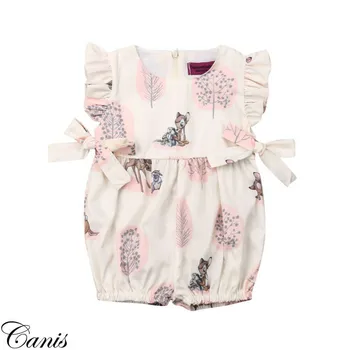 

2019 Newborn Cute Baby Girls Cotton Bodysuit Hollow Out One Pieces Jumpsuit Outfit roupa Infantil Clothing costume