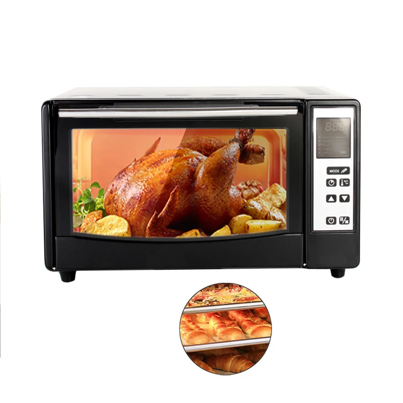 

220V Baking Oven Household 10L Stainless Steel Electric Pizza Oven Multi-function Roaster Baking Oven