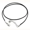 NK697 – fermoir en cuir PU noir, 2.0mm, cordon, pour femmes, bricolage, accessoires, résultats de bijoux ► Photo 1/2