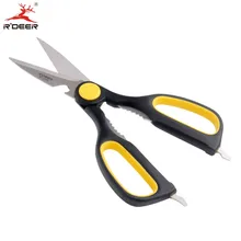 Ножницы из нержавеющей стали RDEER, швейные ножницы, тканевые кожаные ножницы для рукоделия, кухонные ножницы, многофункциональные инструменты для обрезки