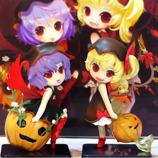 

Anime Touhou Project Remilia Scarlet Flandre Scarlet PVC Action Figure Collectible Model toy 12cm (2pcs/set)
