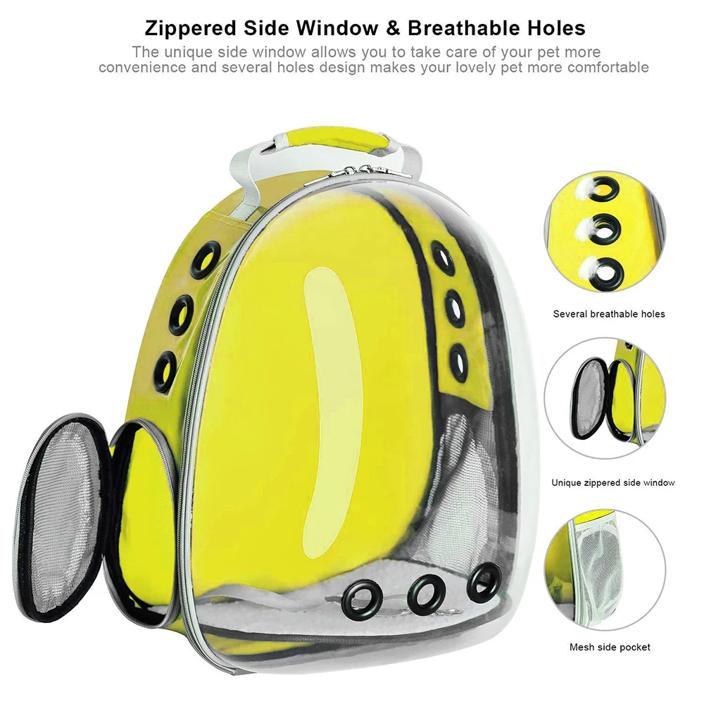 

Dog Space Capsule Carrier Bag Transparent Pet Bag Backpack Portable Cat Carrier Bag Outdoor Travel Puppy Small Animal House