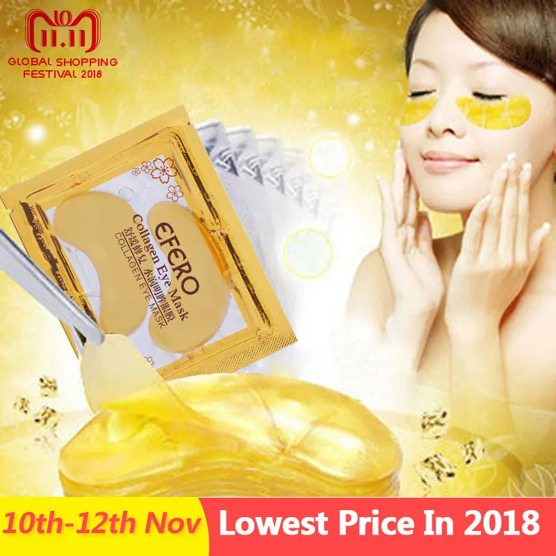 efero 10pcs=5packs Anti-Aging Gold Crystal Collagen Eye Mask Eye Patches for the Eyes Mask Anti Dark Circle Anti-Puffiness Cream efero 10pcs=5packs Anti-Aging Gold Crystal Collagen Eye Mask Eye Patches for the Eyes Mask Anti Dark Circle Anti-Puffiness Cream