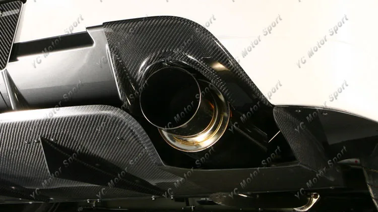 2006-2007 Mitsubishi Lancer Evolution 9  JDM Rear Bumper Varis Style Exhaust Heatshield CF (6)