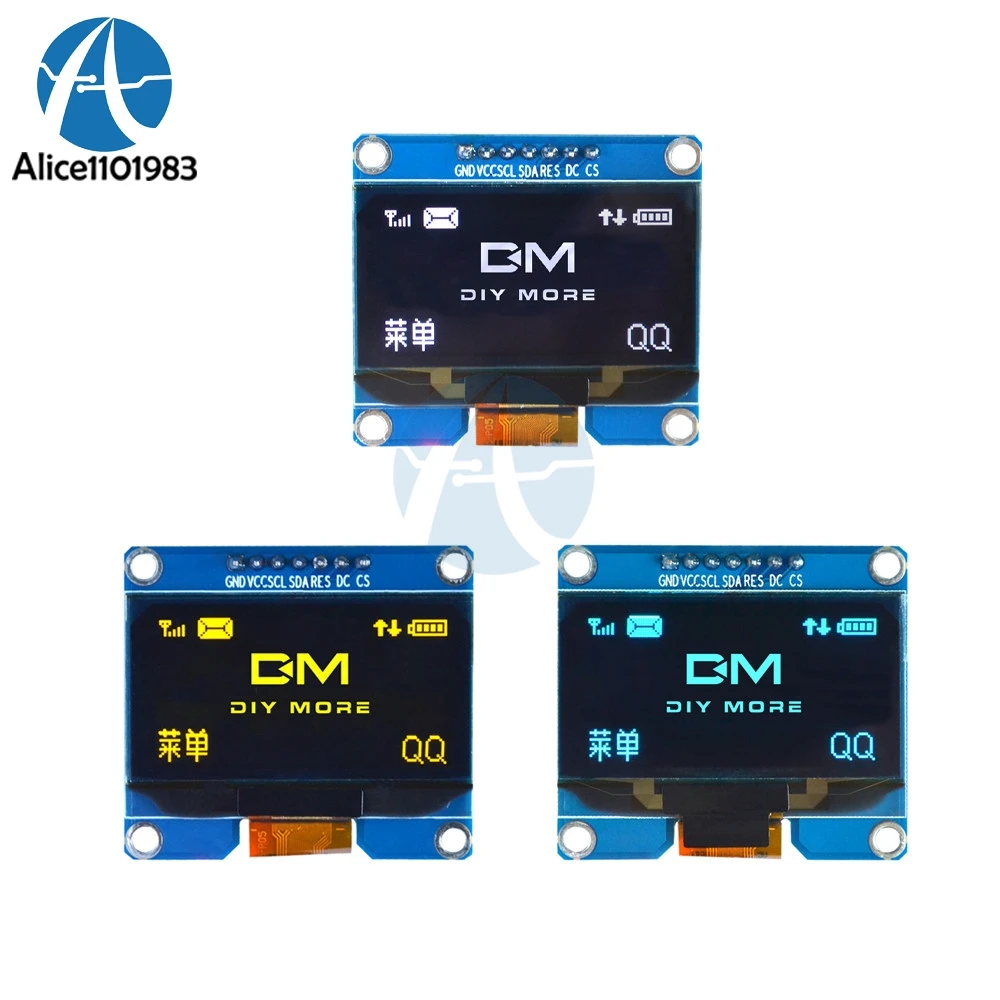 1,54 дюймовый 7PIN 1,5" белый/синий/желтый OLED дисплей модуль 128x64 IIC igc SPI интерфейс OLED экран доска SPD0301 привод 3,3-5 В