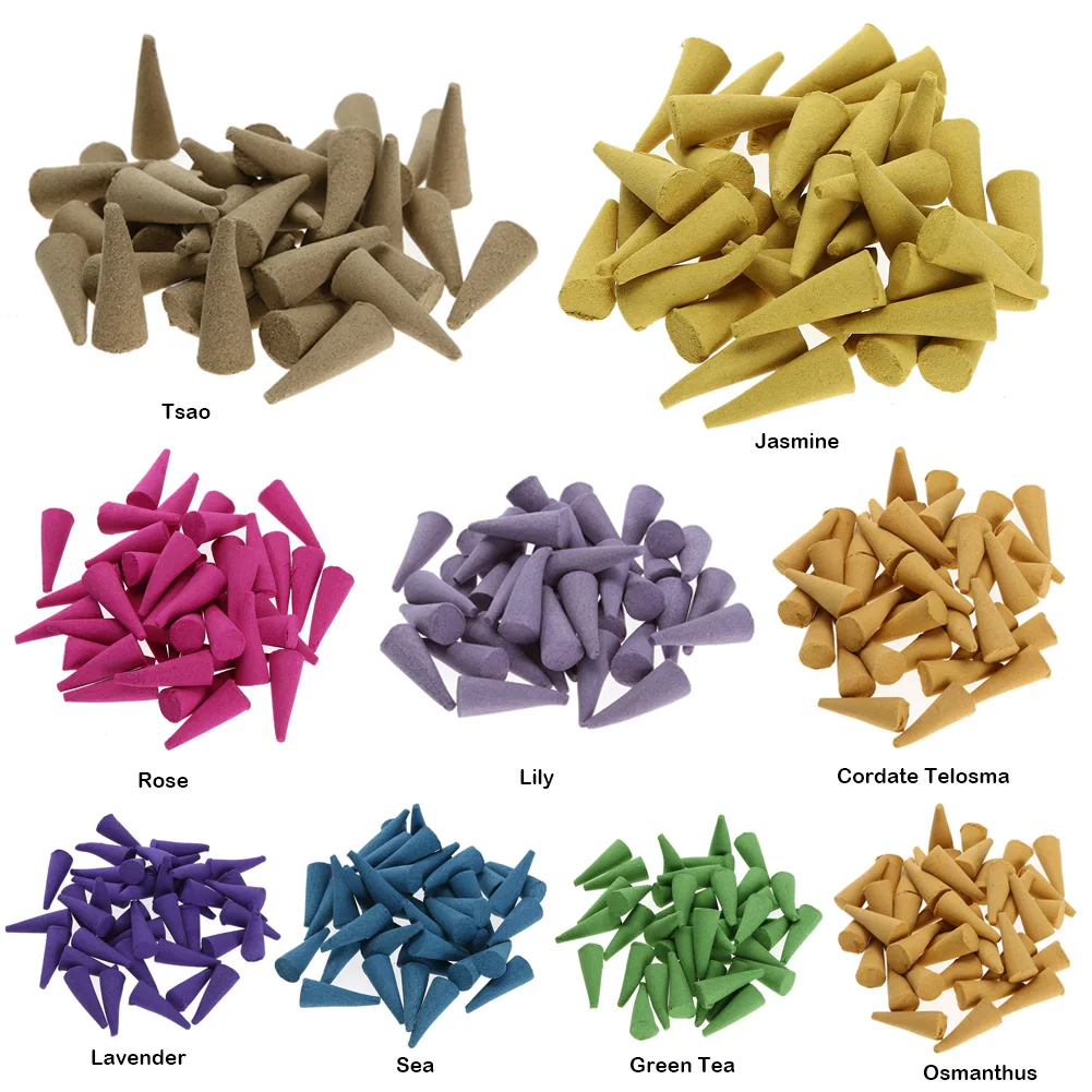 

40 Grains Natural Sandalwood Incense Green Tea Fragrant Tsao Backflow Incense Granules for Relaxing Stress Reliver