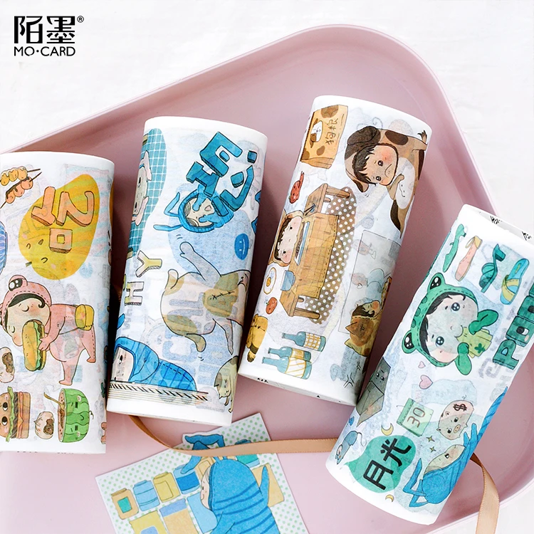 10 шт. Kawaii васи ленты DIY японский Бумага бедной семье клейкой ленты декоративные клейкие ленты Скрапбукинг наклейки