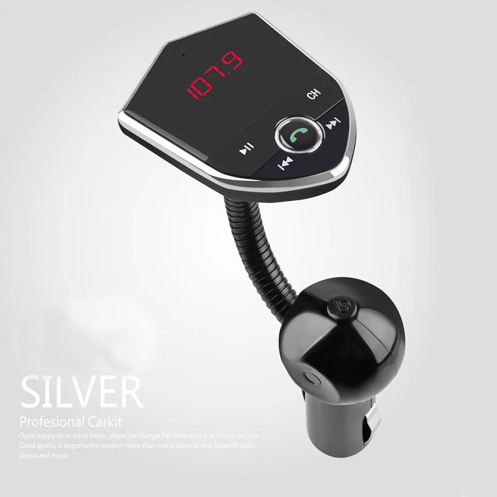 Dual USB Car Charger Digital Display In-car Wireless For Bluetooth FM Transmitter Handsfree Car Kit with USB Charger