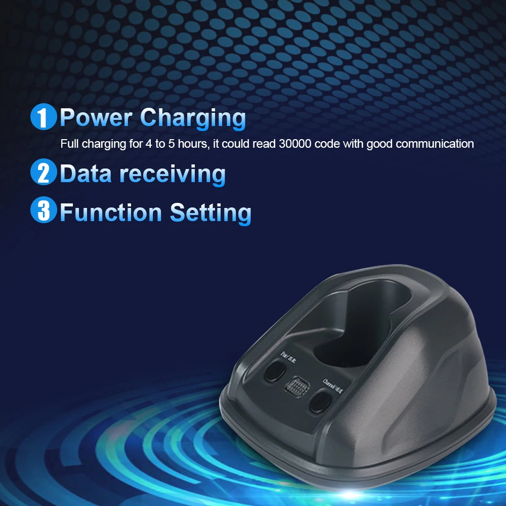  AK28 433Mhz Handheld Portable Wireless Barcode Scanner 1D/2D/QR Bar Code Reader Easy Charging Send 