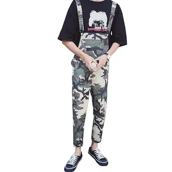 

Mens Jumpsuit 2017 New Fashion Camouflage Brand Casual Men Jeans High Quality Denim Overalls Men Couple Clothes Hot